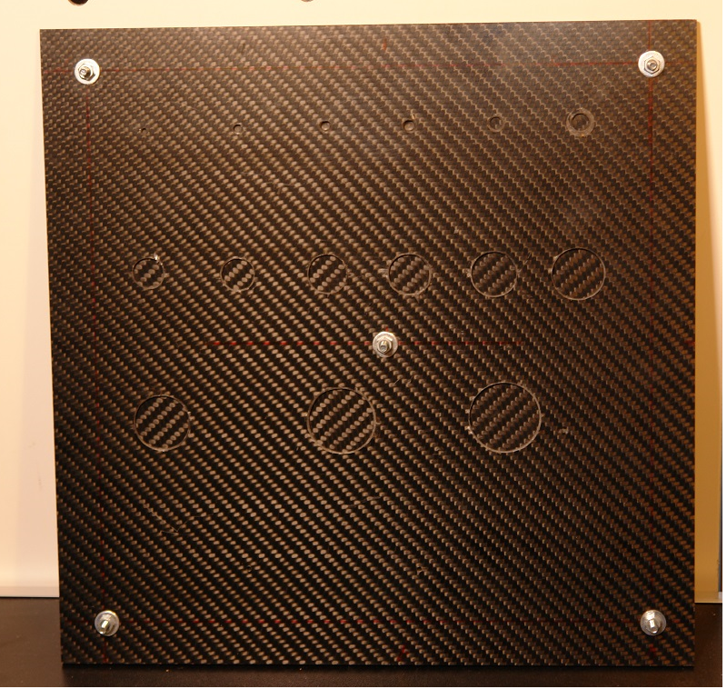aktive Thermografie - Carbon Platte mit Löcher aktive Thermografie - Carbon Platte mit Löcher